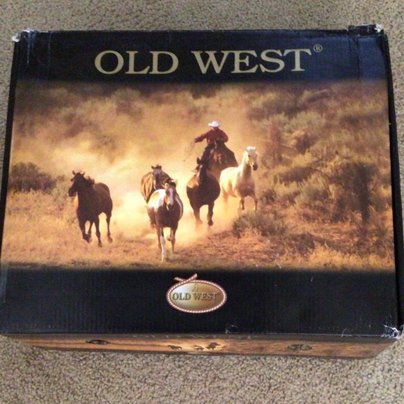 Old West KIDS cowboy boots SZ 5.5 - Picture 2 of 6